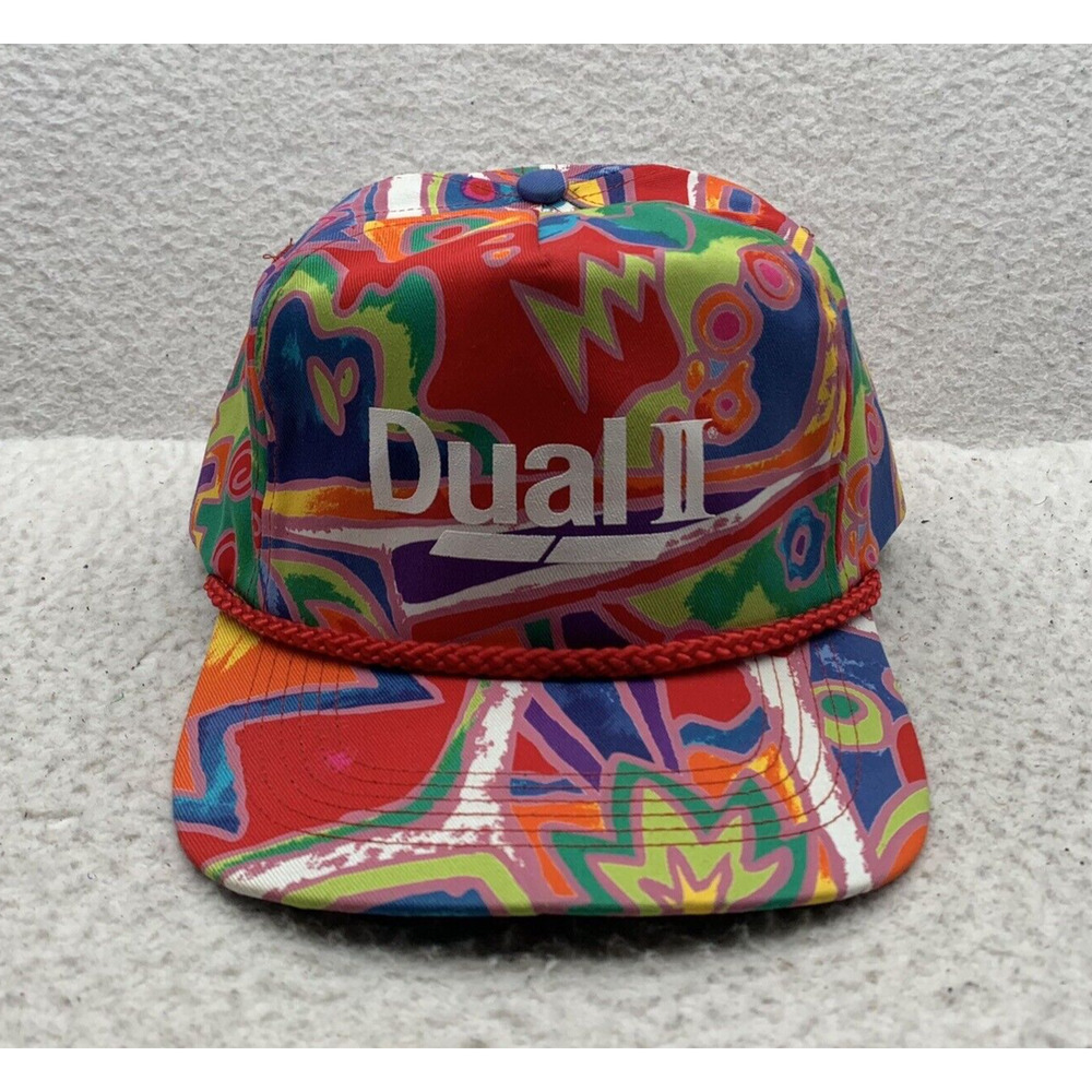 VTG San Sun Dual II Colorful Blockhead Hat Snapback Trucker Rope Wild Geometric